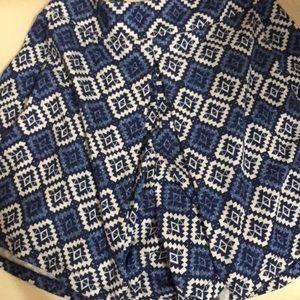 Blue and white flowy shorts